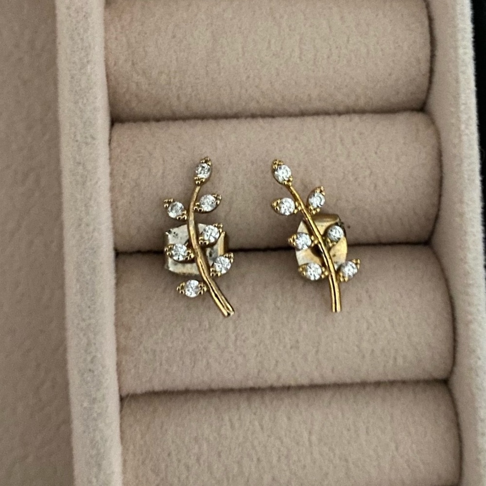 Olive Branch Stud Earrings